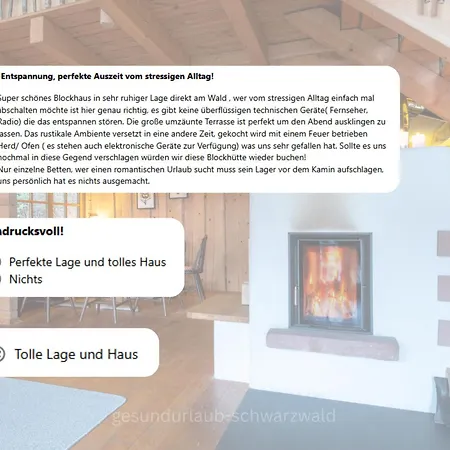 Schwarzwald Blockhaus - Sauna - Kamin - Mit Bettwaesche Und Handtuecher